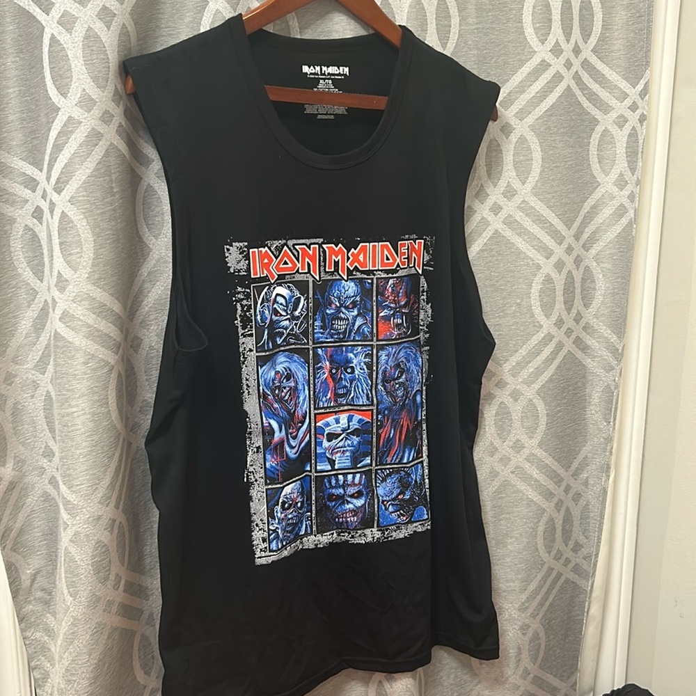 IRON MAIDEN 9 FACES Heavy Metal Band Black Tank Top men’s XL